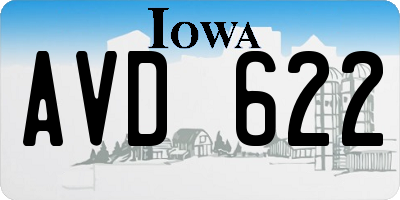 IA license plate AVD622
