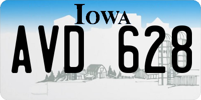 IA license plate AVD628