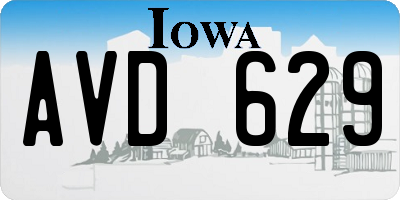 IA license plate AVD629