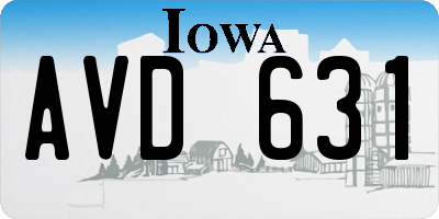 IA license plate AVD631