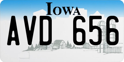 IA license plate AVD656