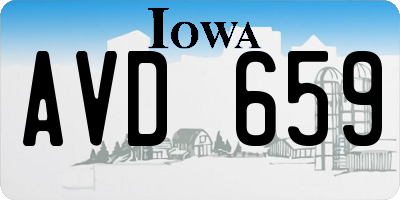 IA license plate AVD659