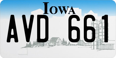 IA license plate AVD661