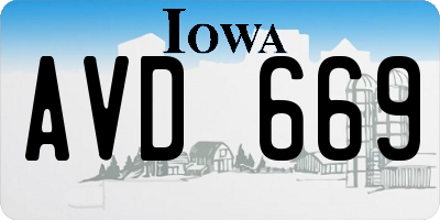 IA license plate AVD669