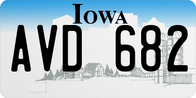 IA license plate AVD682