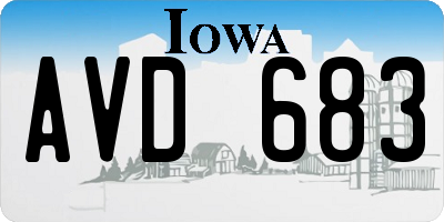 IA license plate AVD683