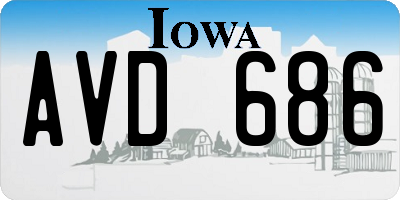 IA license plate AVD686