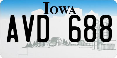 IA license plate AVD688