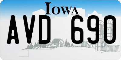 IA license plate AVD690