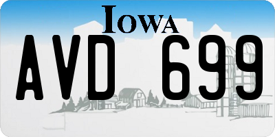 IA license plate AVD699