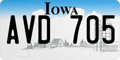 IA license plate AVD705