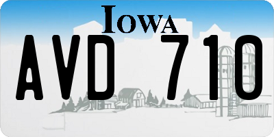 IA license plate AVD710