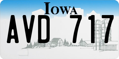 IA license plate AVD717