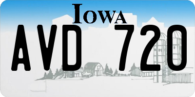 IA license plate AVD720