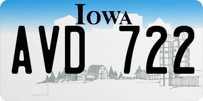 IA license plate AVD722