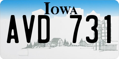 IA license plate AVD731