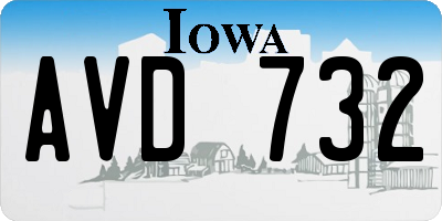 IA license plate AVD732