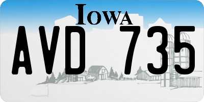 IA license plate AVD735
