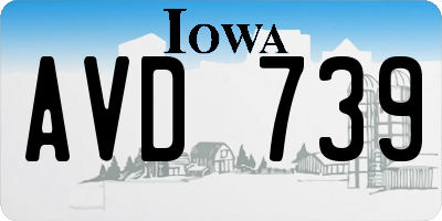 IA license plate AVD739