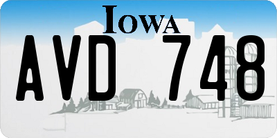 IA license plate AVD748