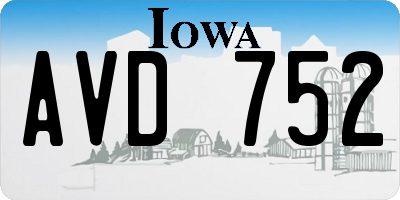 IA license plate AVD752