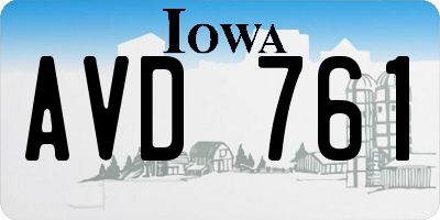 IA license plate AVD761