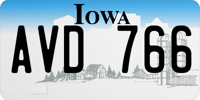 IA license plate AVD766