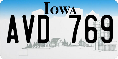 IA license plate AVD769