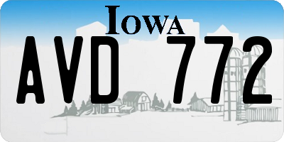 IA license plate AVD772