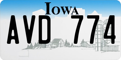 IA license plate AVD774