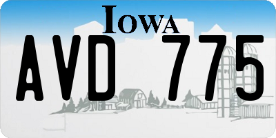 IA license plate AVD775