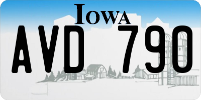 IA license plate AVD790
