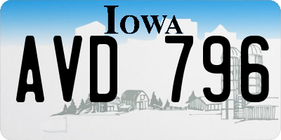 IA license plate AVD796