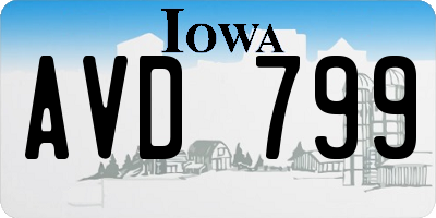 IA license plate AVD799