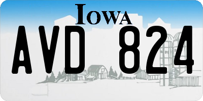 IA license plate AVD824