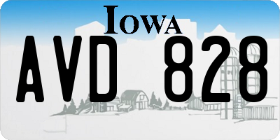 IA license plate AVD828