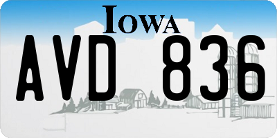 IA license plate AVD836