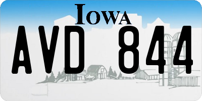 IA license plate AVD844