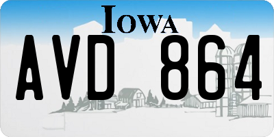 IA license plate AVD864