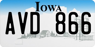 IA license plate AVD866