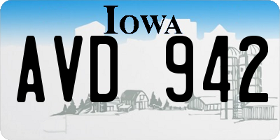 IA license plate AVD942