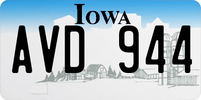 IA license plate AVD944