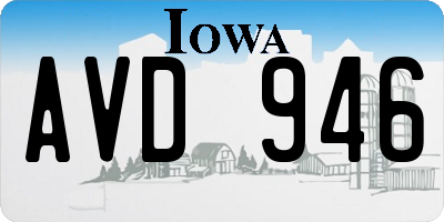 IA license plate AVD946