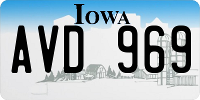 IA license plate AVD969
