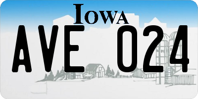 IA license plate AVE024