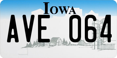 IA license plate AVE064