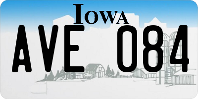 IA license plate AVE084