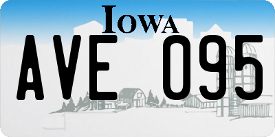 IA license plate AVE095