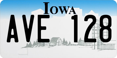IA license plate AVE128