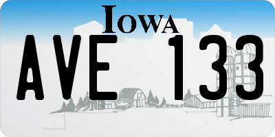IA license plate AVE133